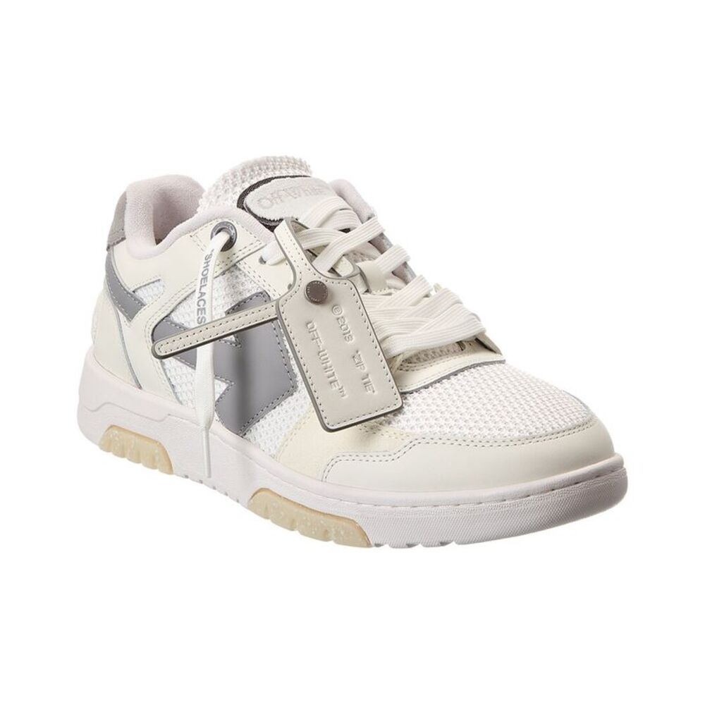 Off-White™ Slim Out Of Office Mesh & Leather Sneaker, White